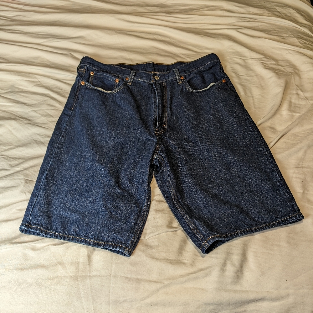 Levi's 36 W 12 L blue jeans shorts